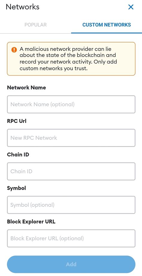 Metamask: How to add Polygon (Matic) to MetaMask?
